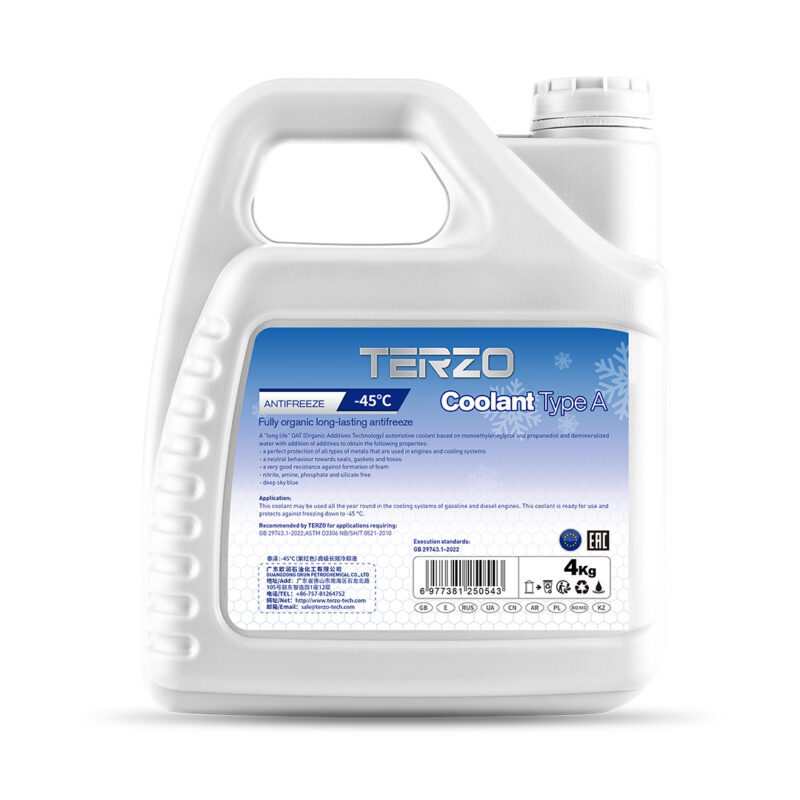 TERZO Coolant Type A -45°C Red Fully Organic Long-Lasting Antifreeze (4)