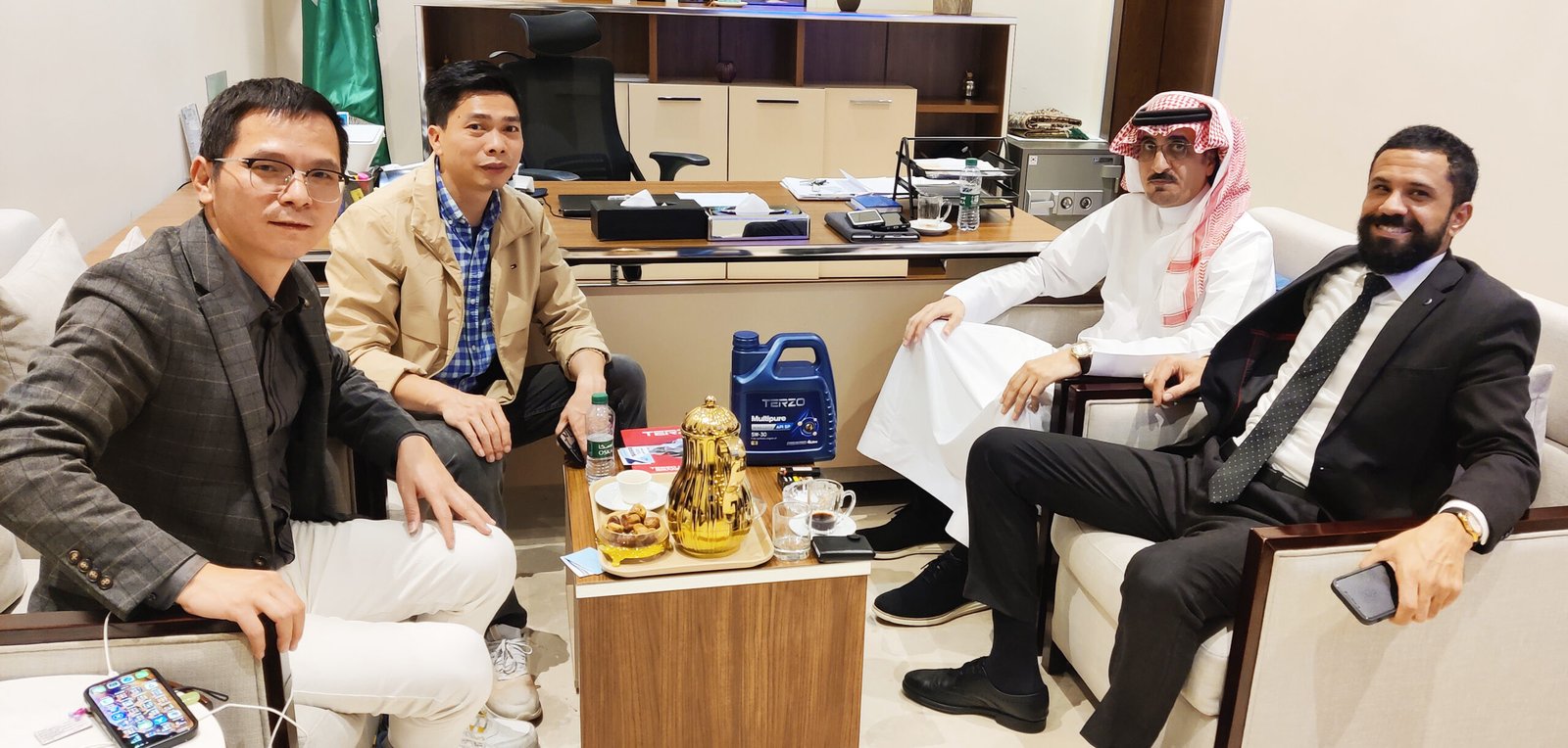Excellence Engine Oil Lubricant Manufacturer—TERZO 36 TERZO partnership with Riyadh customer
