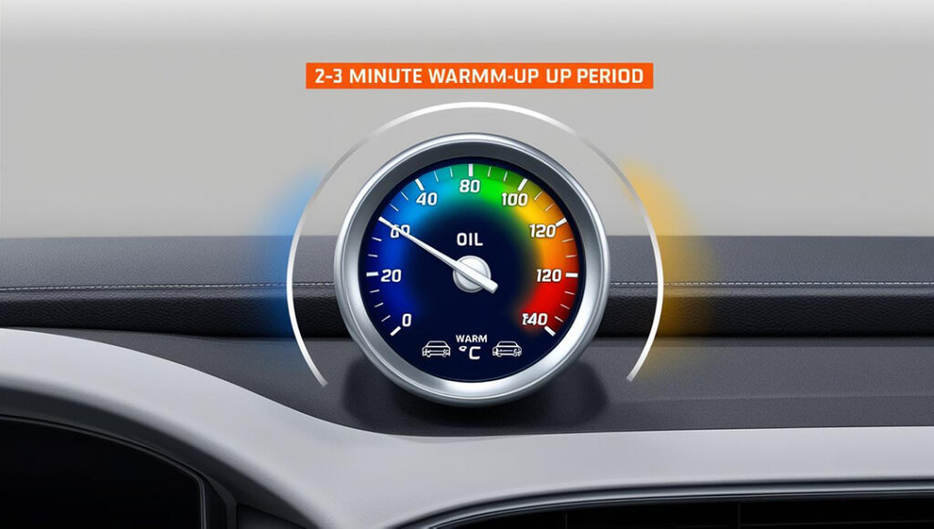 加热发动机(2-3 分钟)以改善机油流动 Warm the engine (2-3 minutes) to improve oil flow