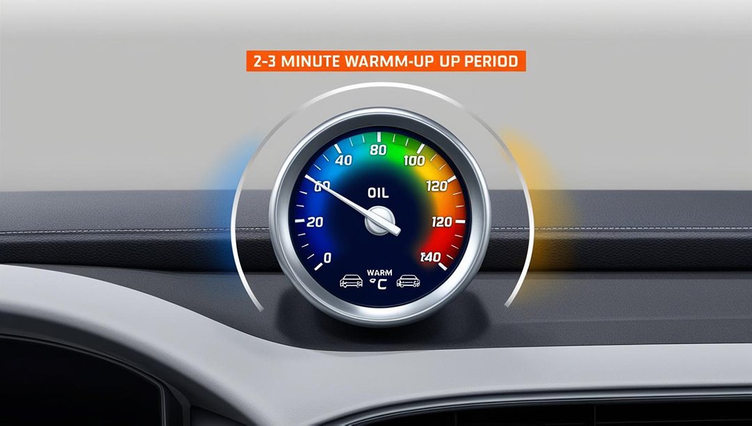 Warm the engine (2-3 minutes) to improve oil flow