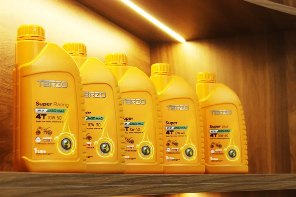 10W50 Motorcycle Oil on the Display Rack 10W50 Motorcycle Oil on the Display Rack