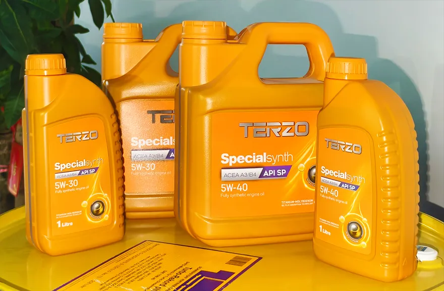 TERZO - ваш надежный партнер по смазочным материалам 39 TERZO 5W30 and 5W40 fully synthetic engine oil