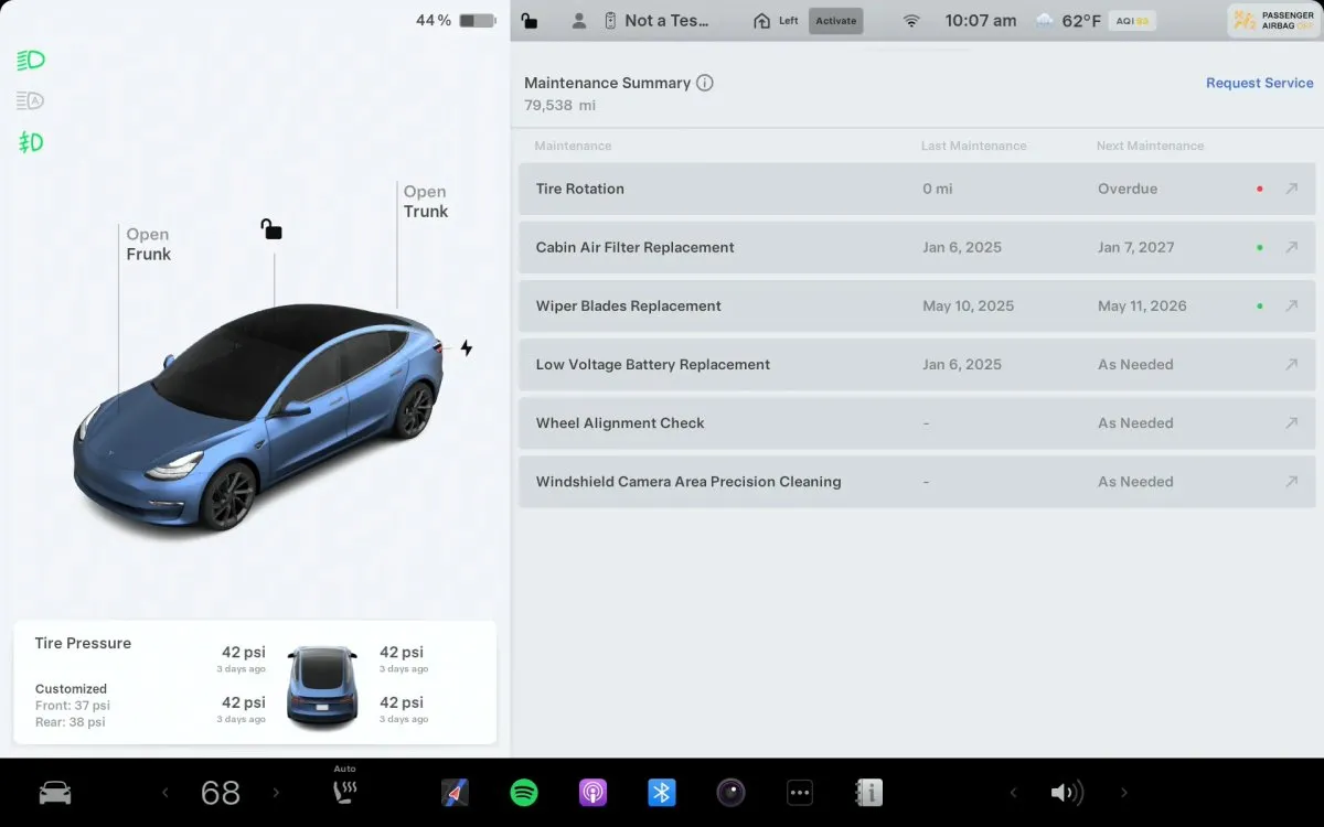 Tesla Control Panel Maintenance Summary